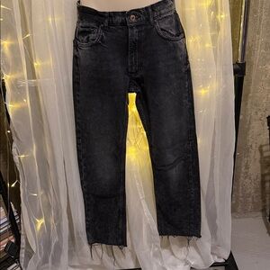 Free People “Twenty-Seven” Black Wash / Charcoal Vintage Denim